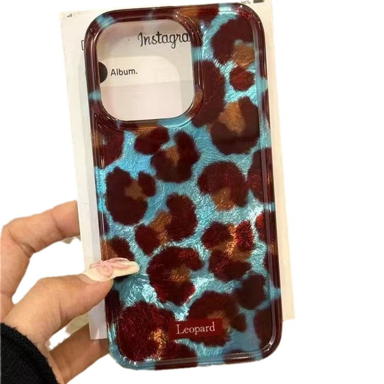 Blue-brown Leopard-pattern Swirl Phone Case Protector
