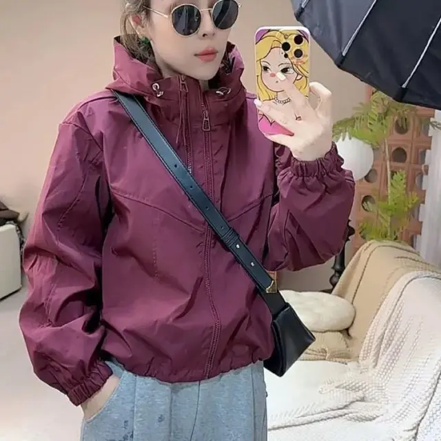 Fashion New Fashionable Jacket Women's Top Wine - Shop at LoveMi