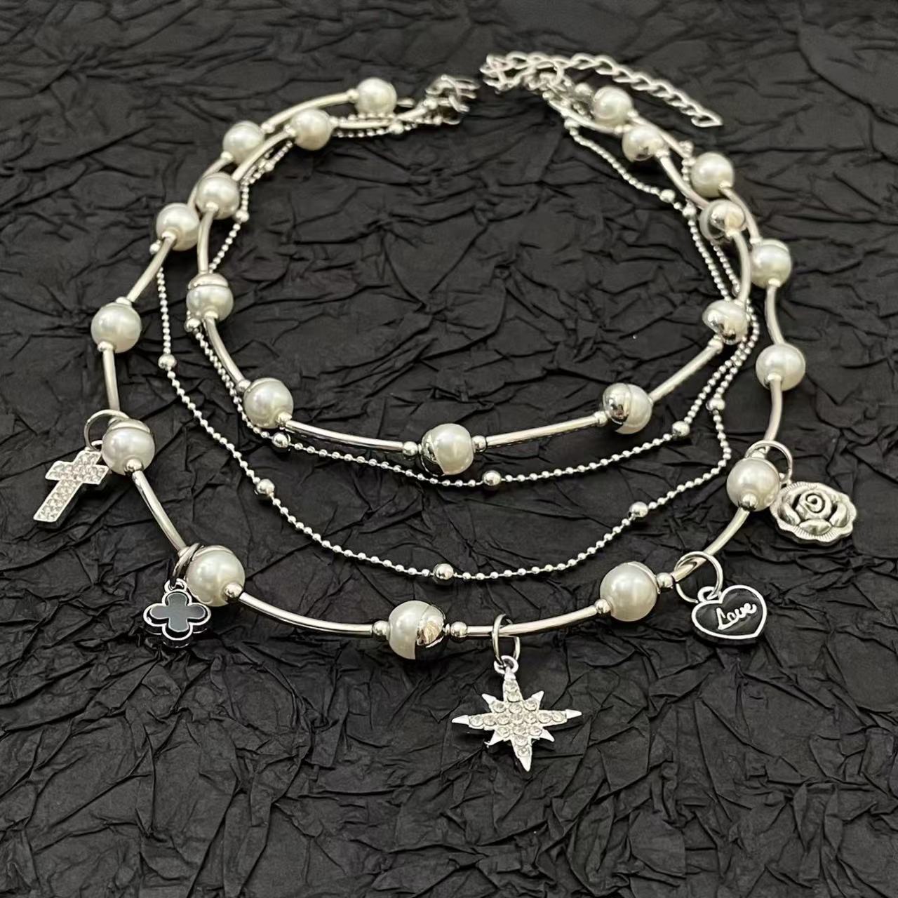 New Multi-layer Chain Eight Awn Star Necklace For Women