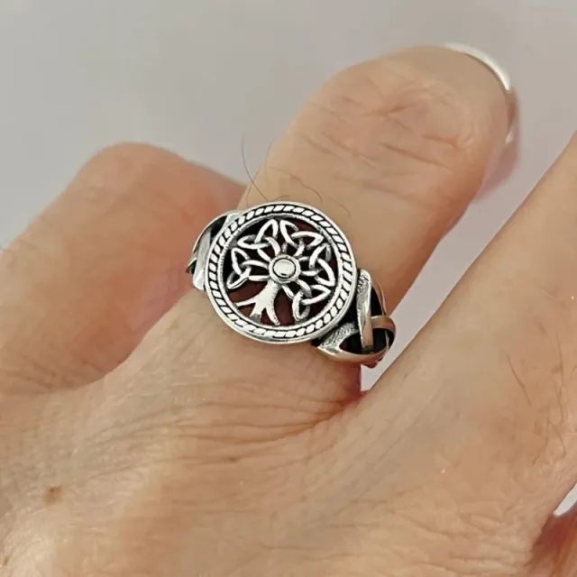 Vintage Personalized Life Tree Ring Ancient Silver - Shop at LoveMi