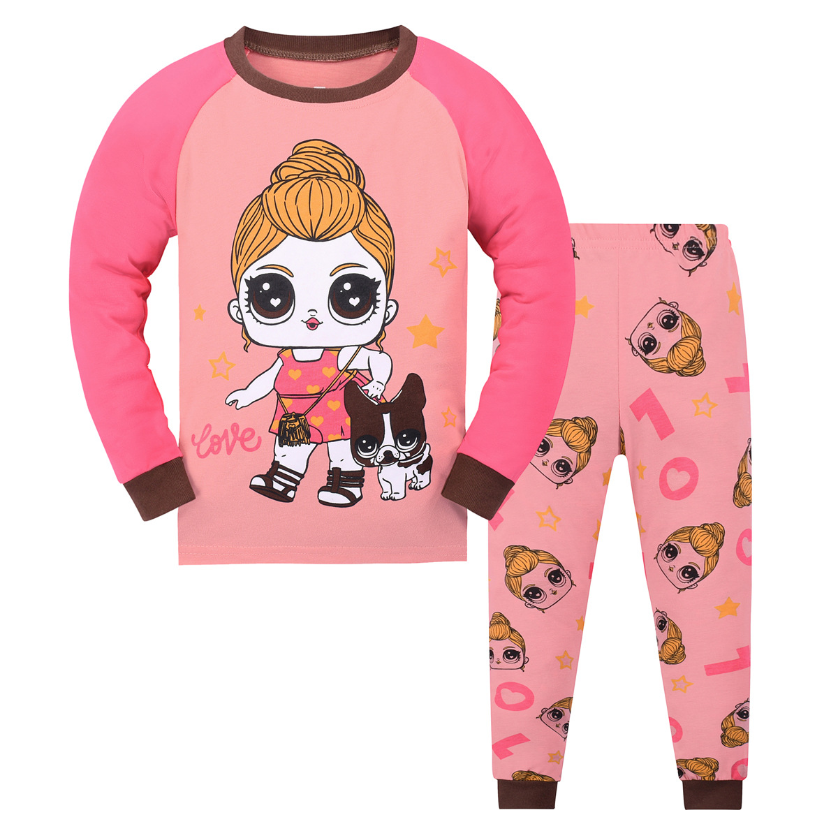 Boys And Girls Long Sleeve Trousers Homewear Children's Pajama Set - Image 21