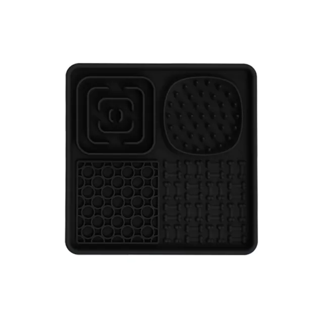 Dog Slow Food Mat Sucker Black Square - Shop at LoveMi