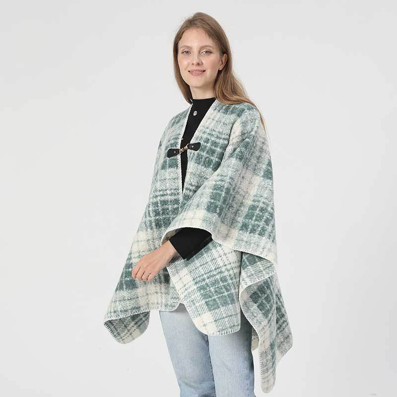 Spring, Autumn And Winter Air Conditioning Blanket Warm Cloak Women's High-grade Classic Plaid Elegant Shawl