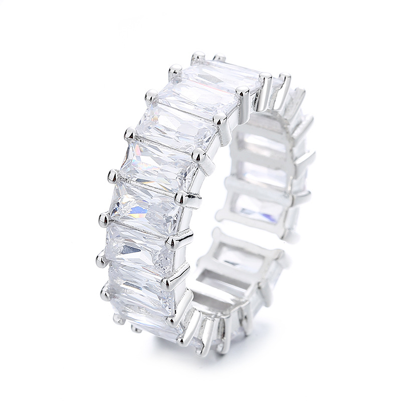 Fashion Personality Diamond Stud Copper Ring Female Temperament And Beautiful