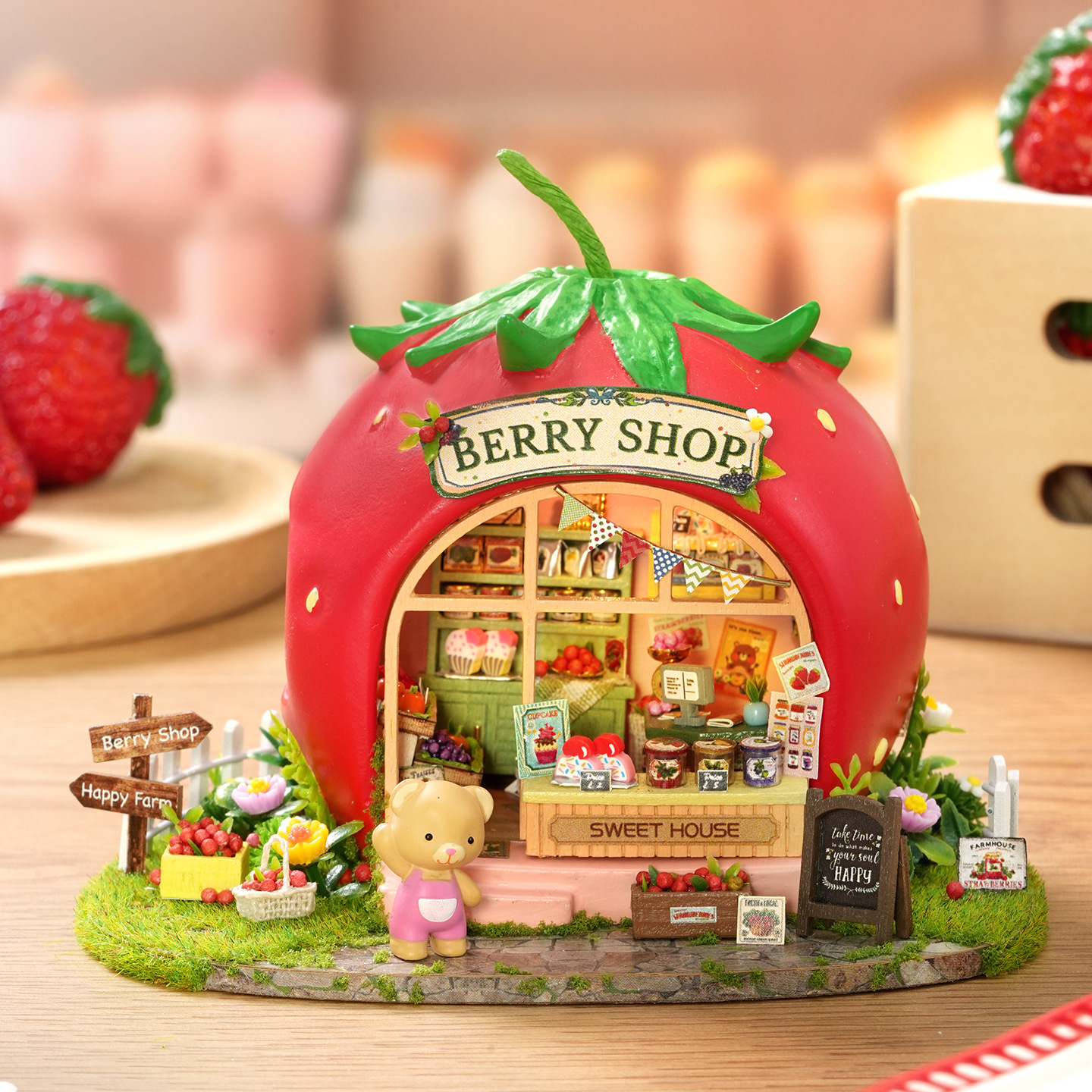 Handmade 3D Puzzle DIY Miniature Scene Fruit Model Educational Toy