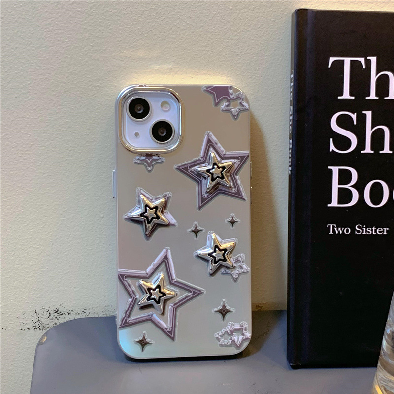 Electroplating Three-dimensional Sweet Cool Star Phone Case - Image 18