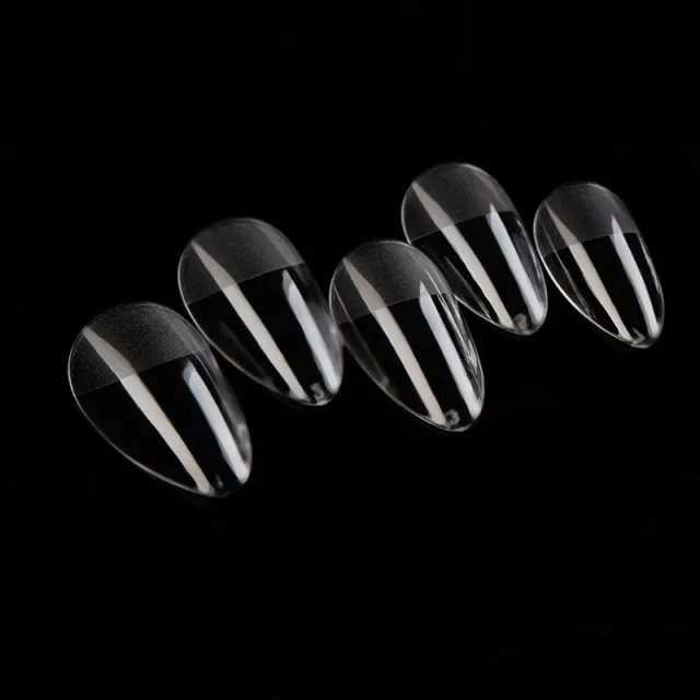 Transparent Seamless Square Long Ballet Frosted Fake Nails 20 Short Almond Half Sand - Shop at LoveMi