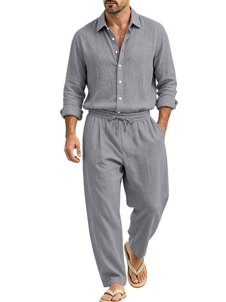 Linen Shirt and Trouser Set, picture 2 of 10