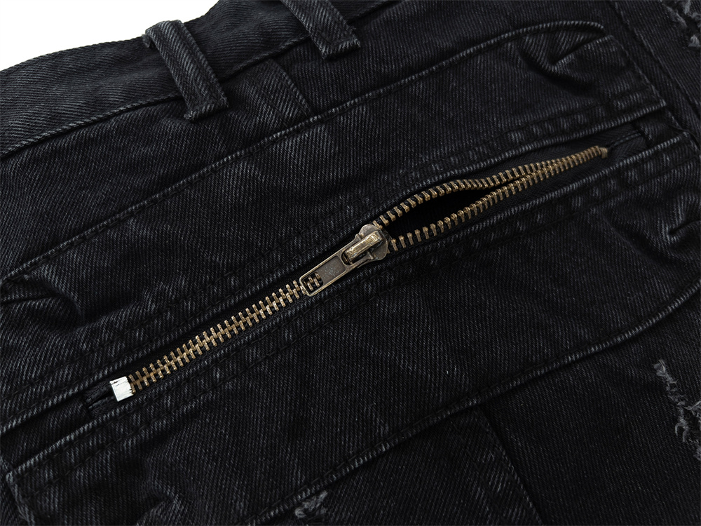 Scrape Ripped Wide-legged Jeans For Men