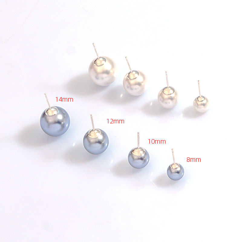 925 All-in-one Synthetic Pearl Stud Earrings For Women Retro Affordable Luxury High-grade