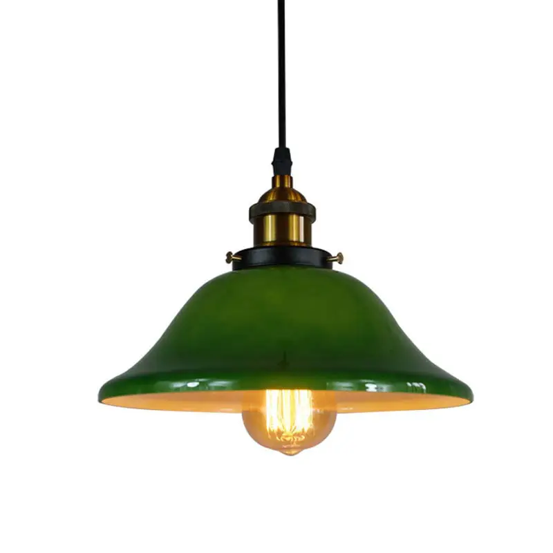 American Retro Nostalgic Industrial Style Restaurant Ideas Emerald Green Chandelier