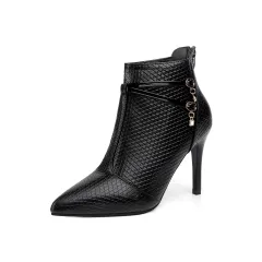 High Heel Stylish Boots Autumn And Winter New Fashion Korean Style - Black - View 1