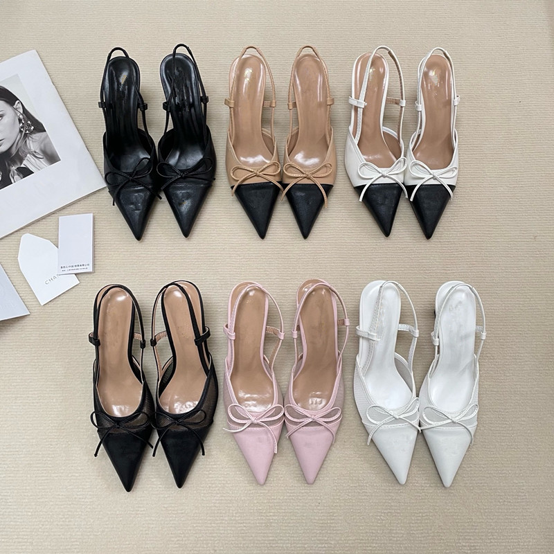 Stiletto-heeled Women's Shoes With A Bow