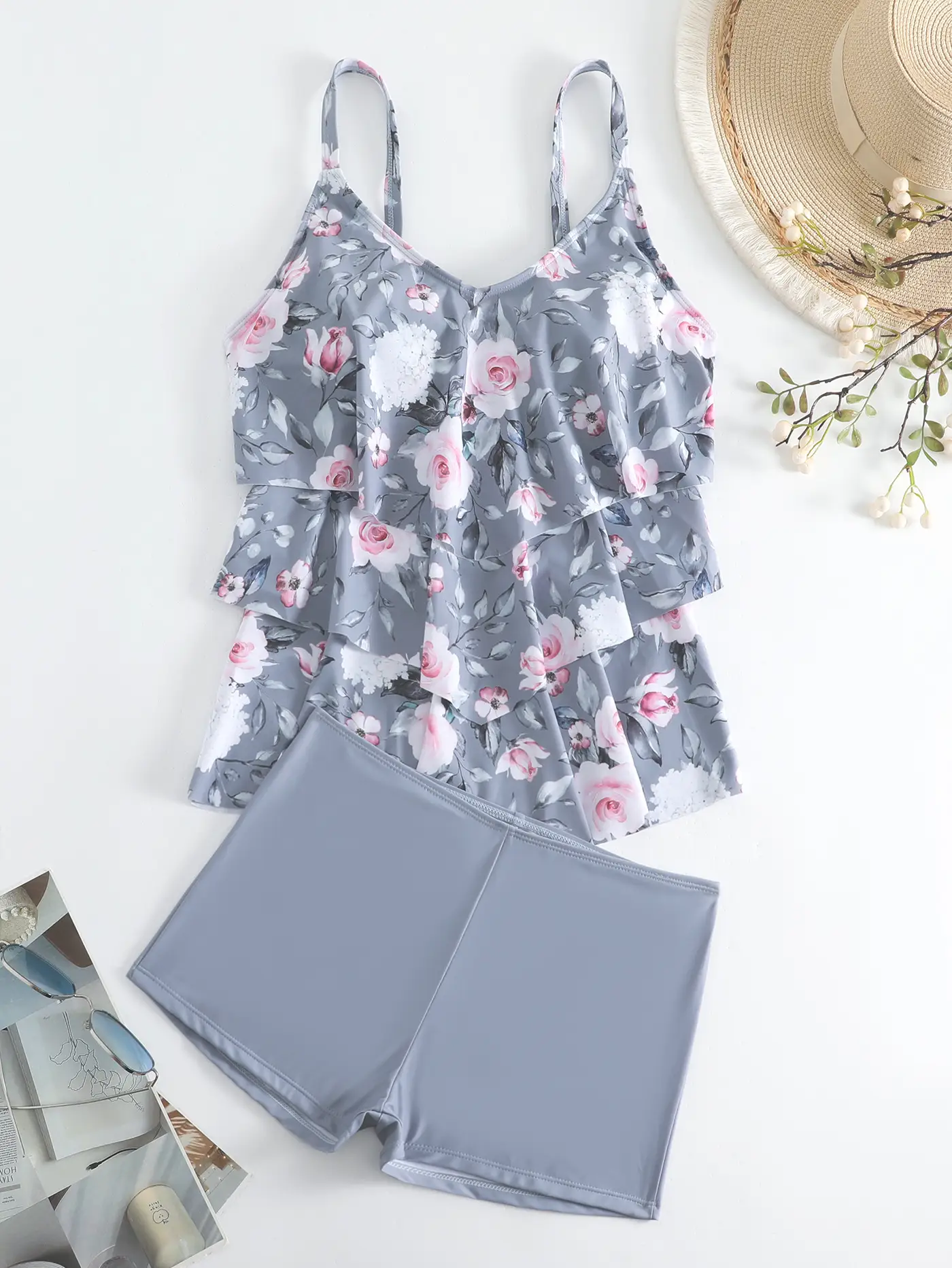 Womens Two-Piece Swimsuit With Printed Bikini
