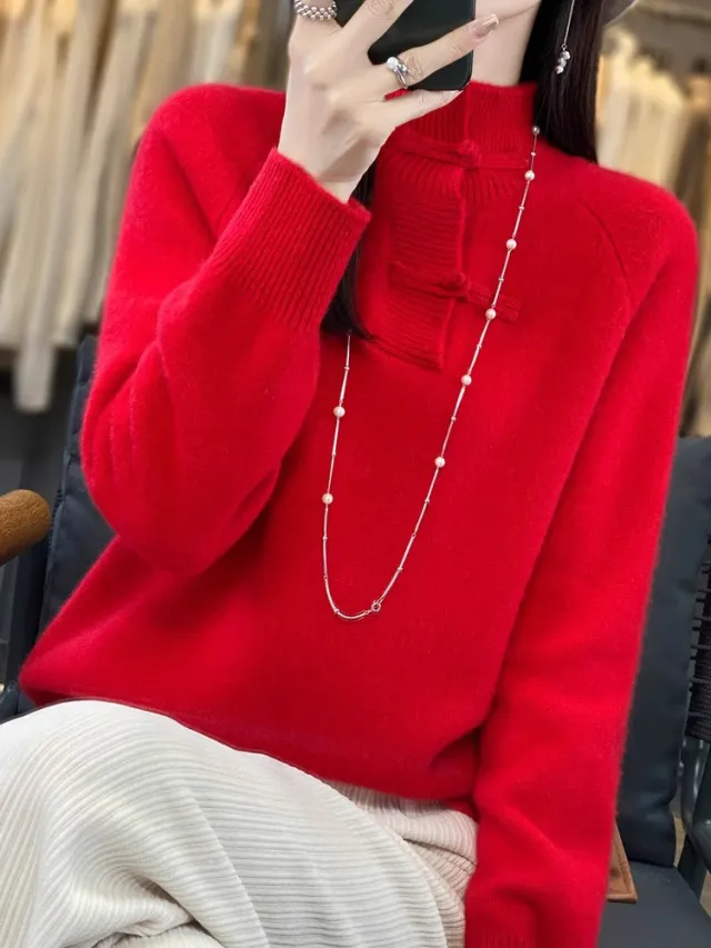 National Style Sweater Sweater Thickened Warm Stylish Shirt Long Sleeve - Shop at LoveMi
