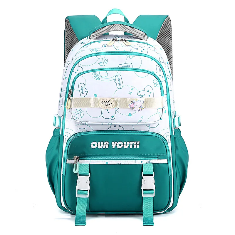 Cute Girl Lightweight Ins Style Large Capacity Lightweight Backpack - Green