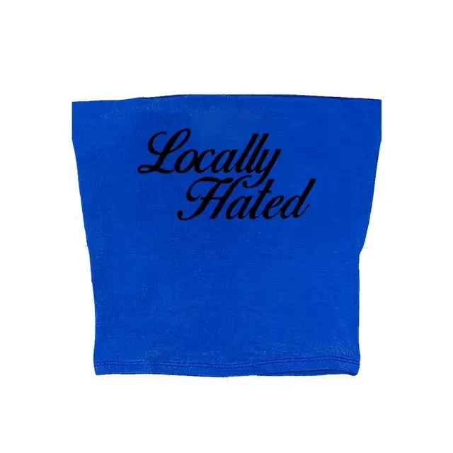 Letter Print Vest Sling Women Blue - Shop at LoveMi