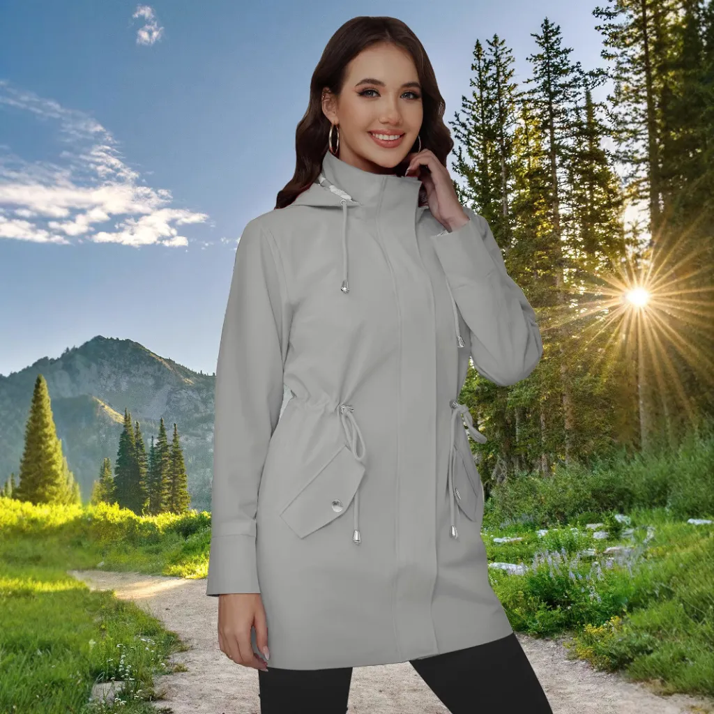 Outdoor Jacket Coat Female Versatile Casual Top - Light Gray