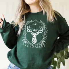 Terraces Throne Of Glass Sweatshirt Sarah J Maas Series Hood - Darkgreen - View 1
