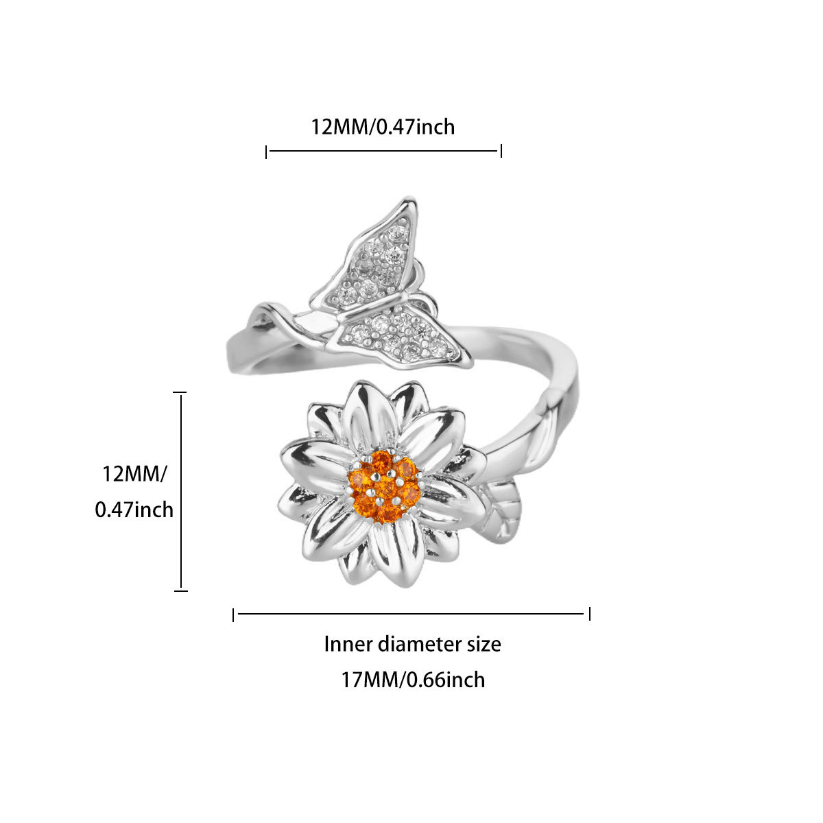 Womens Versatile Creative Ring With A Rotating Design
