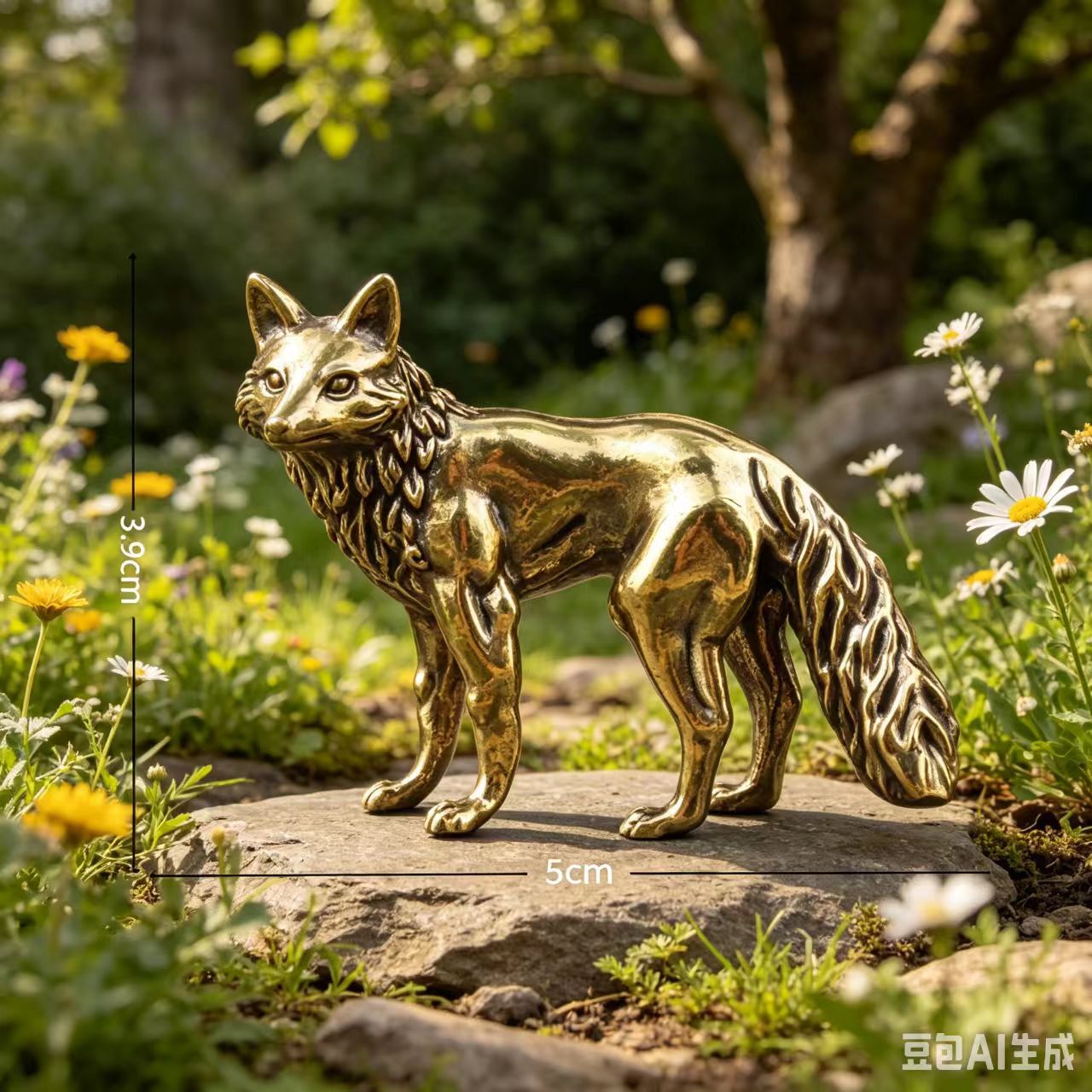 Fox Ornament For Study Or Office Desk Solid Forged Copper Tea Pet