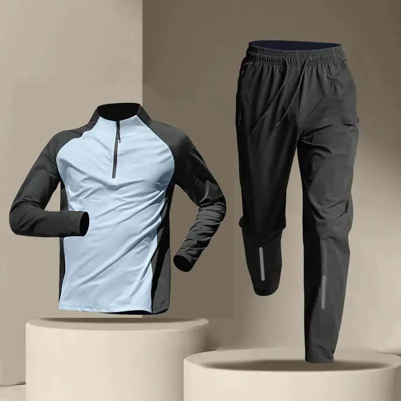 Half Zipper Training Wear Men's Quick Drying Clothes Long