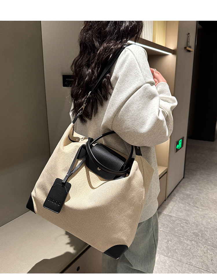 Leather Accent Canvas Weekender