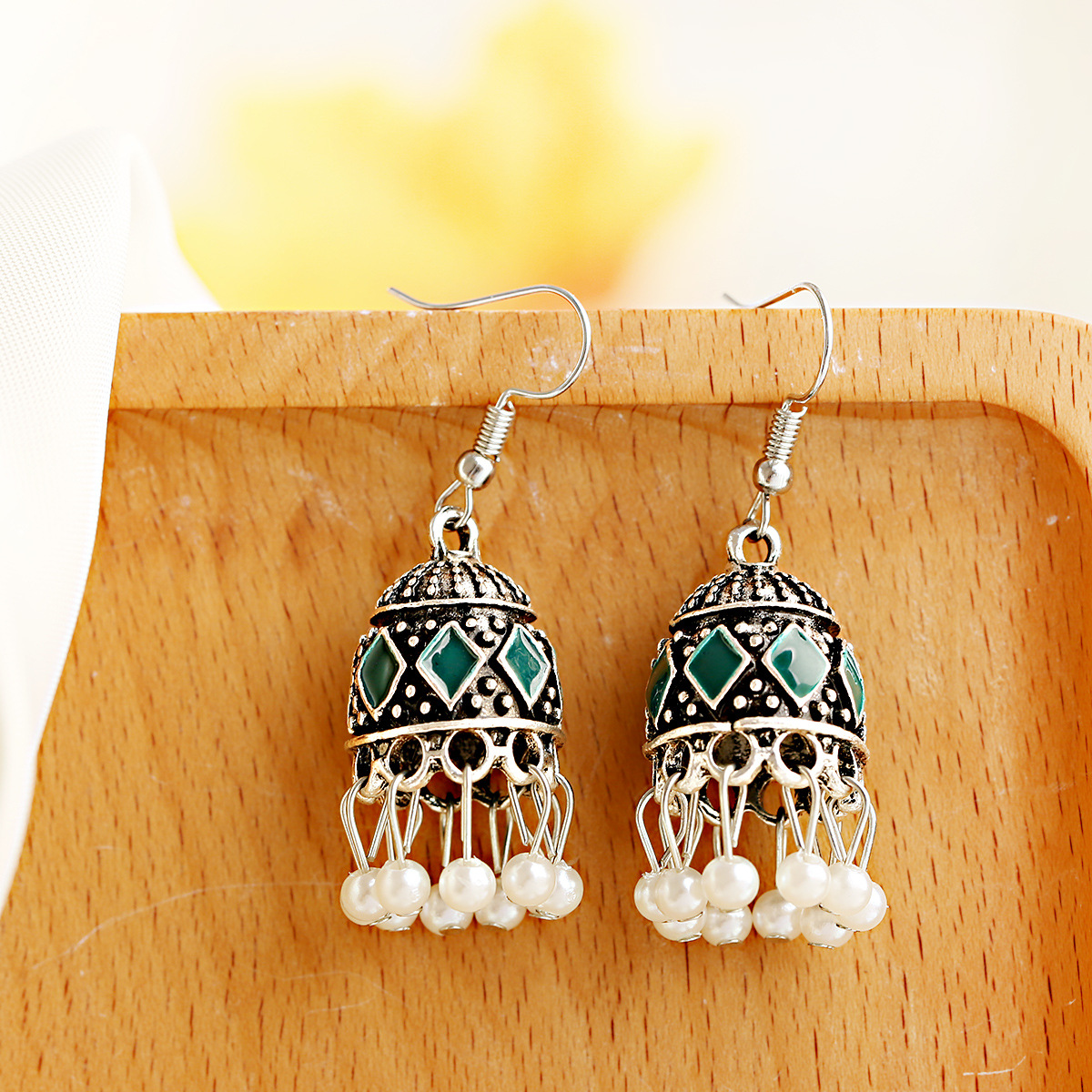 Pearl Tassel Bohemian Retro Ethnic Style Travel Commemorative Earrings