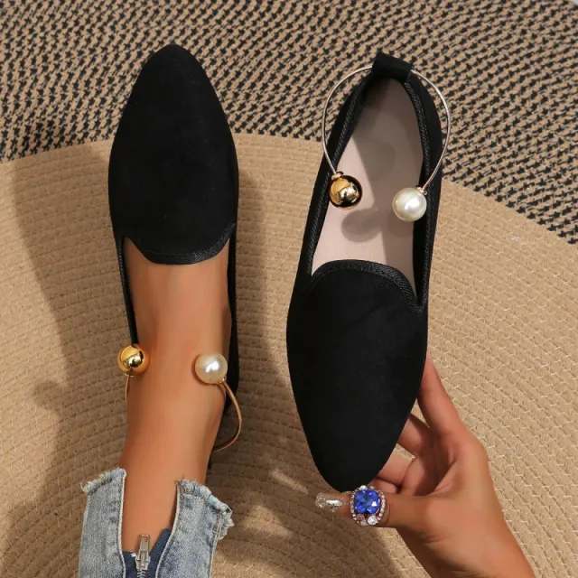 Flat Round Toe Pumps Women's Lazy Fashion All matching Black - Shop at LoveMi