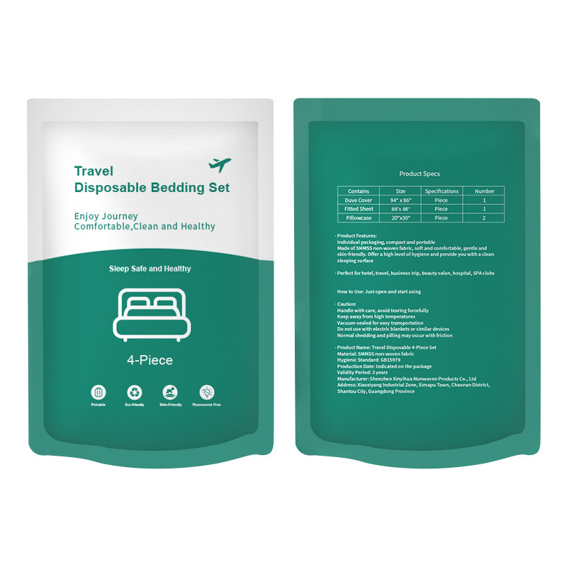 Disposable Portable Bed Duvet Cover Pillowcase Travel Double-bed Four-piece Suit Three-piece Set