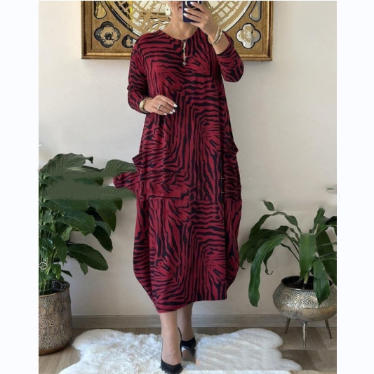 Women's Spring And Autumn Leopard Print Dresses