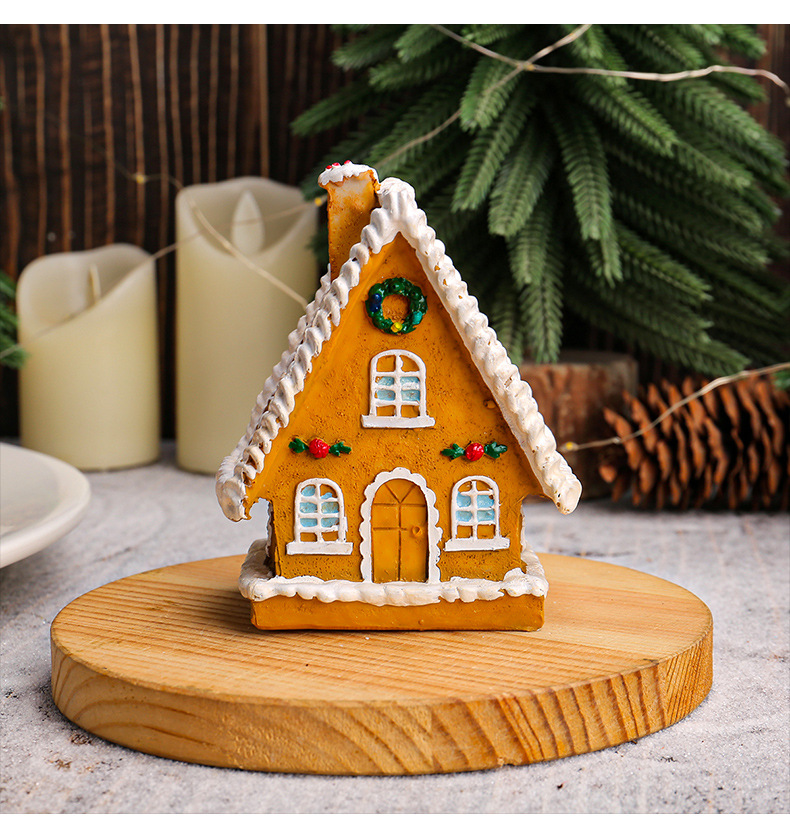 Christmas Small House Micro Landscape Luminous House Furnishings Ornaments