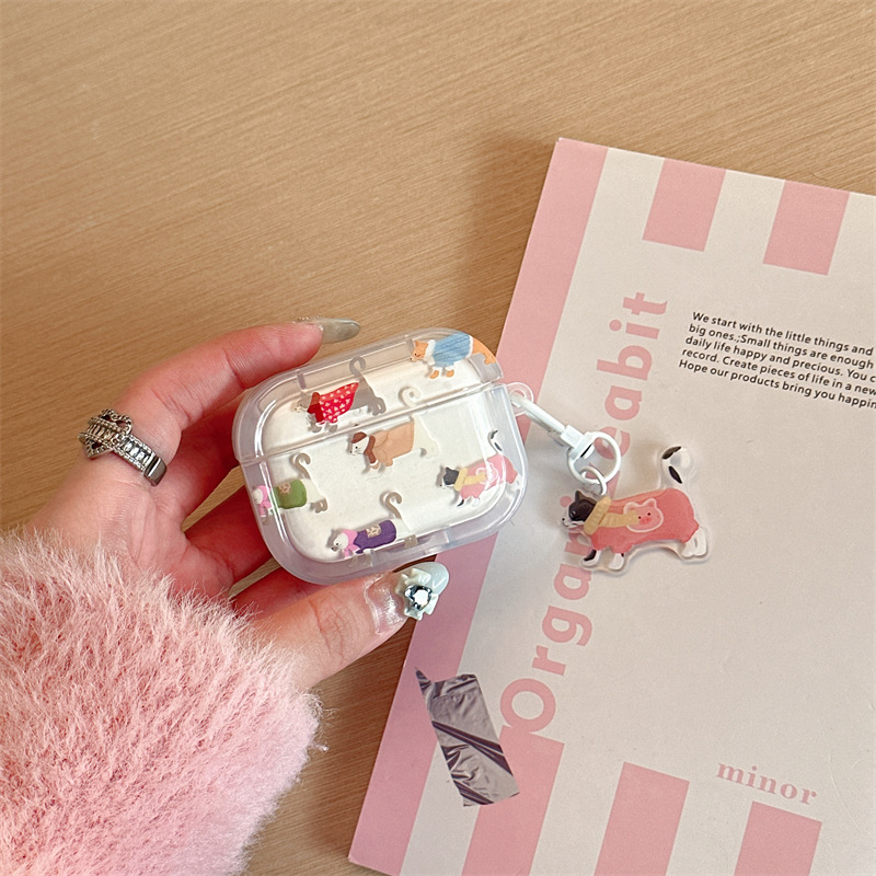 Gradient Sausage Dog Bluetooth Wireless 123 Generation Earphone Sleeves Protective Case - Image 8