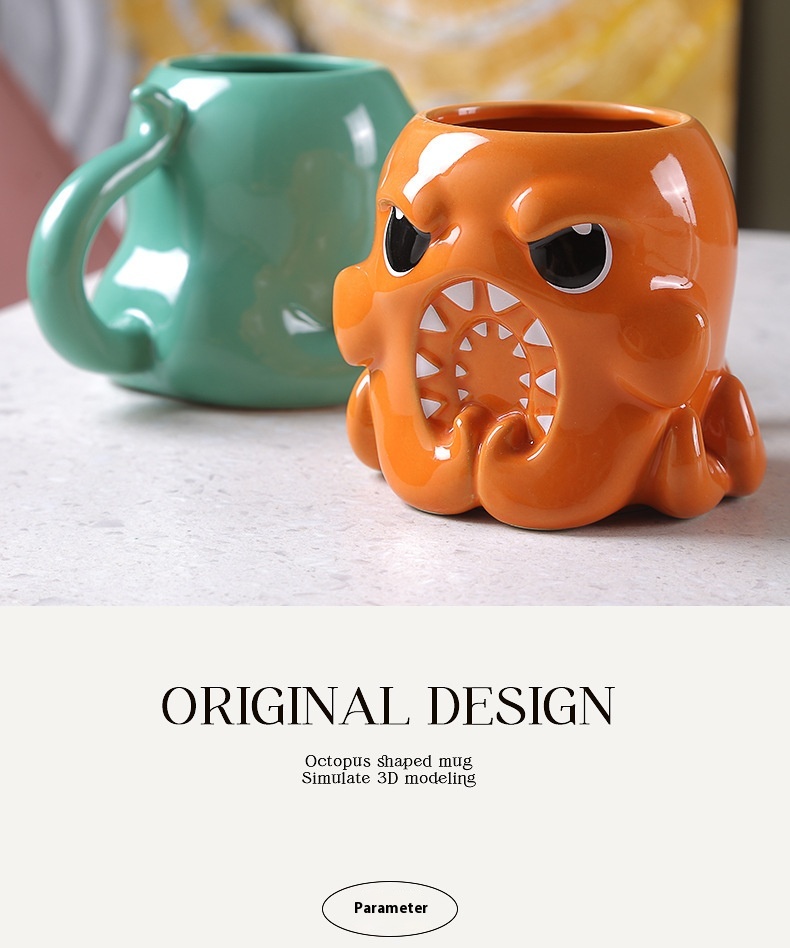 Creative Cute Octopus Large Capacity Ceramic Cup