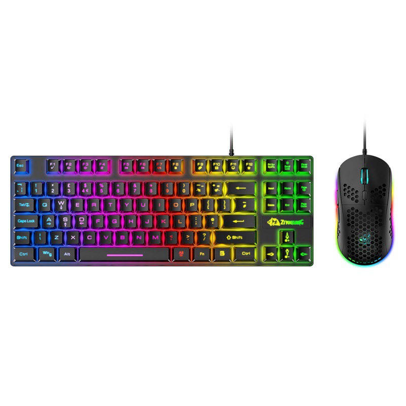 T2 Illuminant tastatur mus Suit Computer Host Game - Miniatyr 5