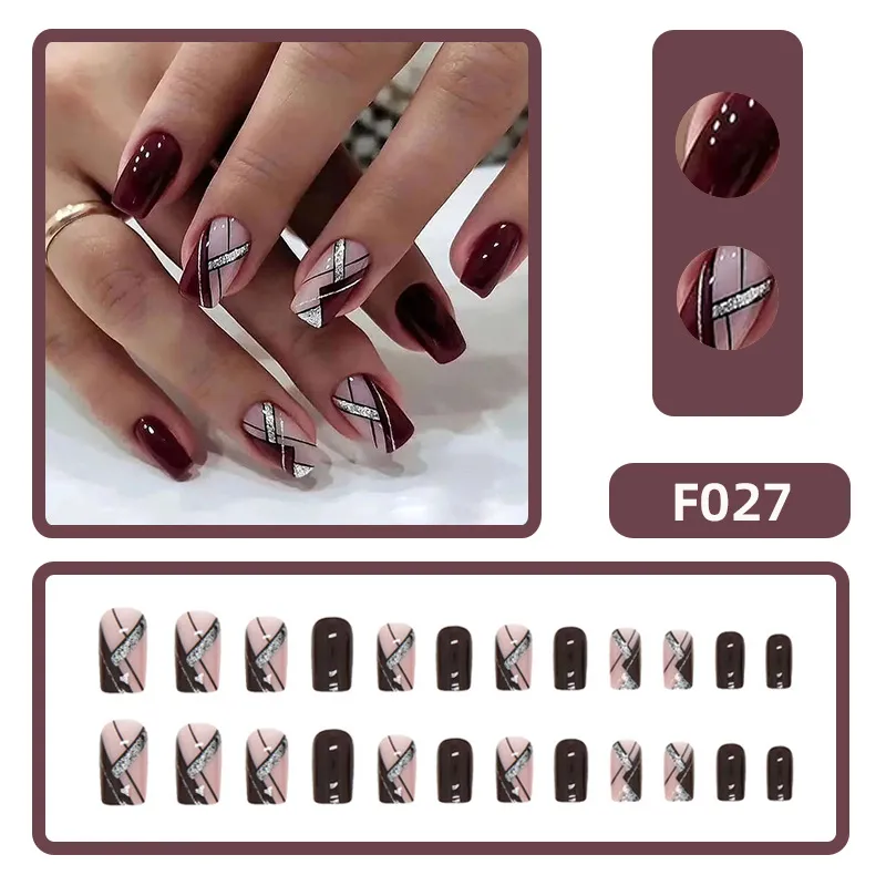 Nail Tip Simple Removable Fake Nails - F027