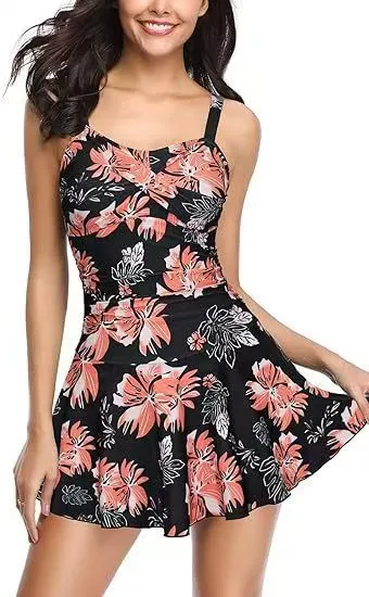 Skirt Type Slim Fit Slimming Conservative Swimwear A34 Printing L - Shop at LoveMi