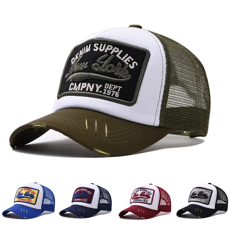 European And American Embroidered Peaked Cap Men's