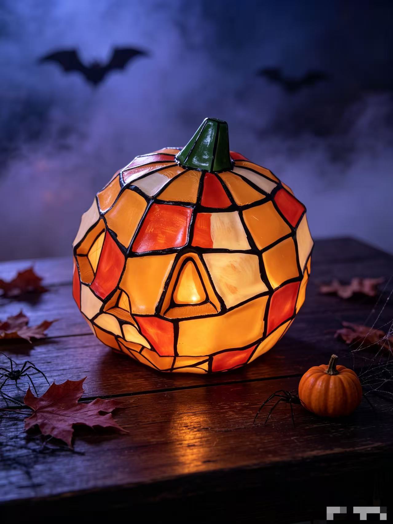 Resin Pumpkin Lantern Ornament, picture 5 of 5