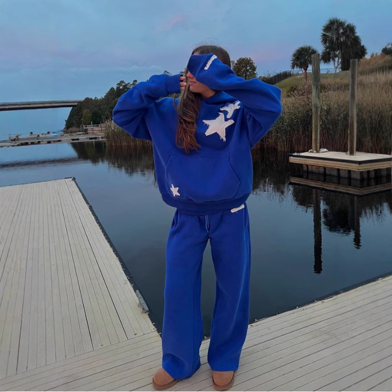 Sweater Suit Leaves Pattern 3D Printing Leisure Sports Suit