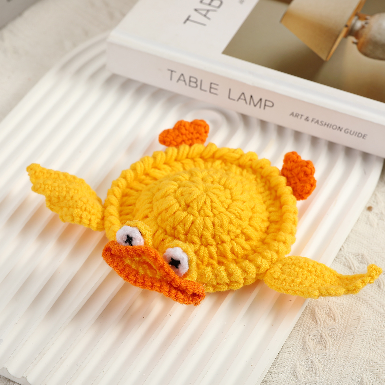 Hand Knitted Wool Tea Coaster - Heat Resistant Non Slip Drink Mat for Home Kitchen Table Decor 3