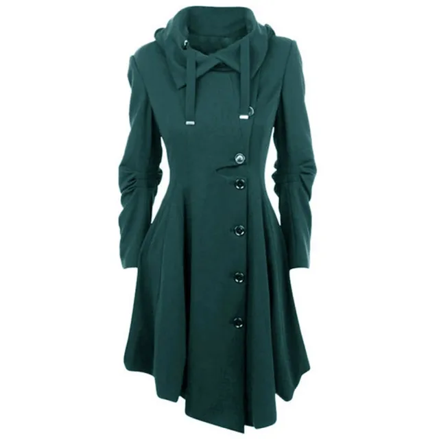 Slim Coat Double Breasted Long Trench Coat Green - Shop at LoveMi