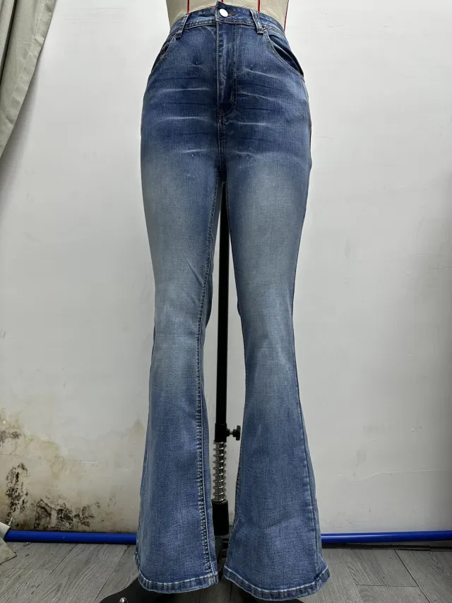 New Women's Clothes Casual Pants High Waist Stretch Washed Skinny Jeans For Women Blue - Shop at LoveMi