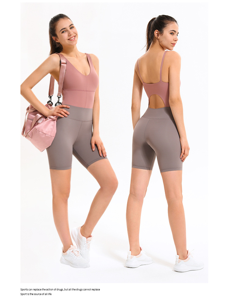 Title 1, New Sexy Peach Hip Tight-Fitting Five-Point Yog...