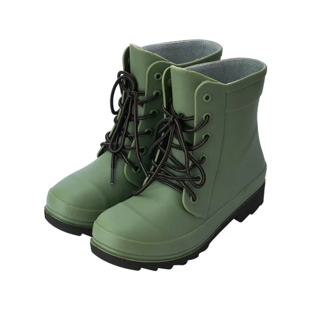 Non slip Wear resistant Thickening Outdoor Casual Low Tube Rain Shoes Women Green - Shop at LoveMi
