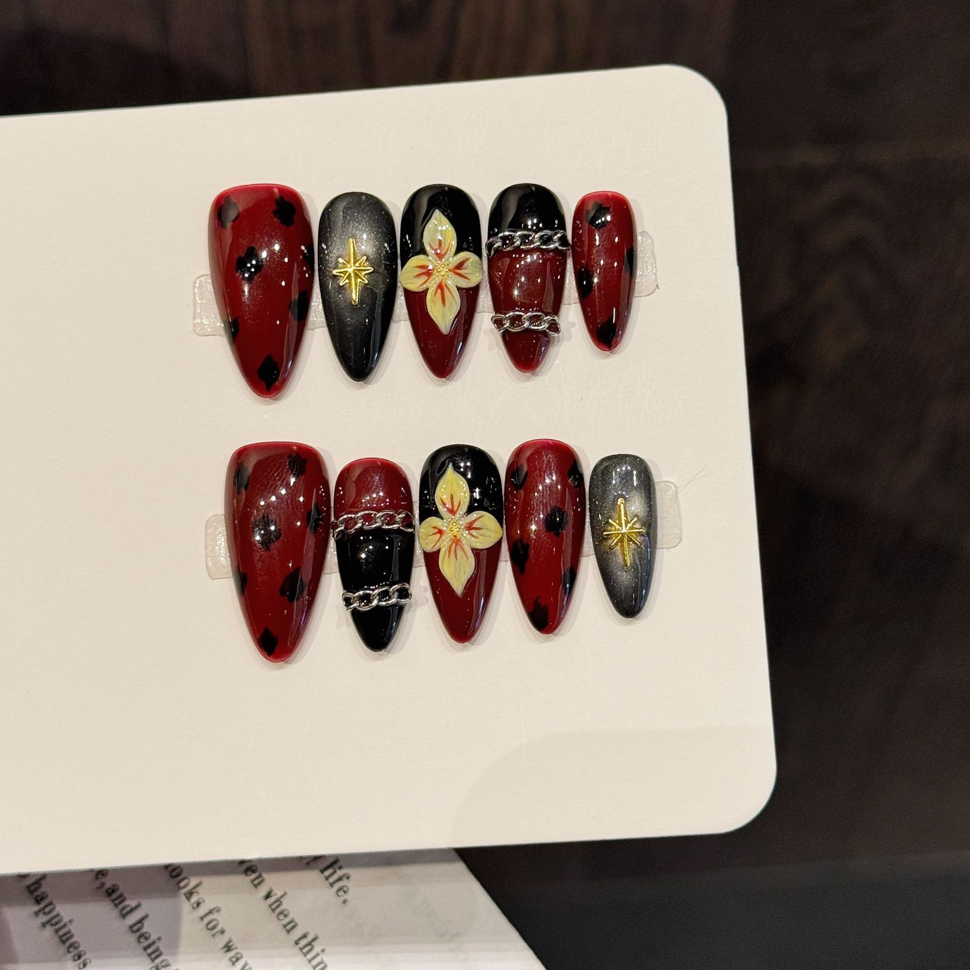 Handmade UV Gel Nail Art Wearable Nails Finished Product