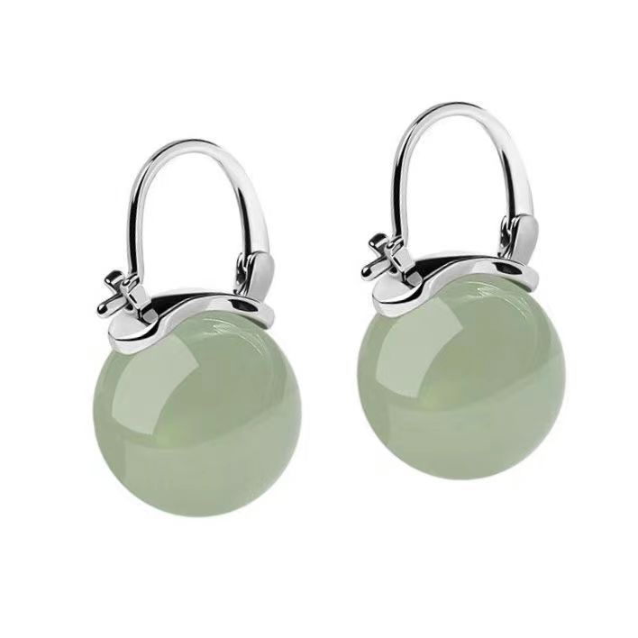 New Chinese Artificial Hetian Jade Ear Clip Advanced Simple