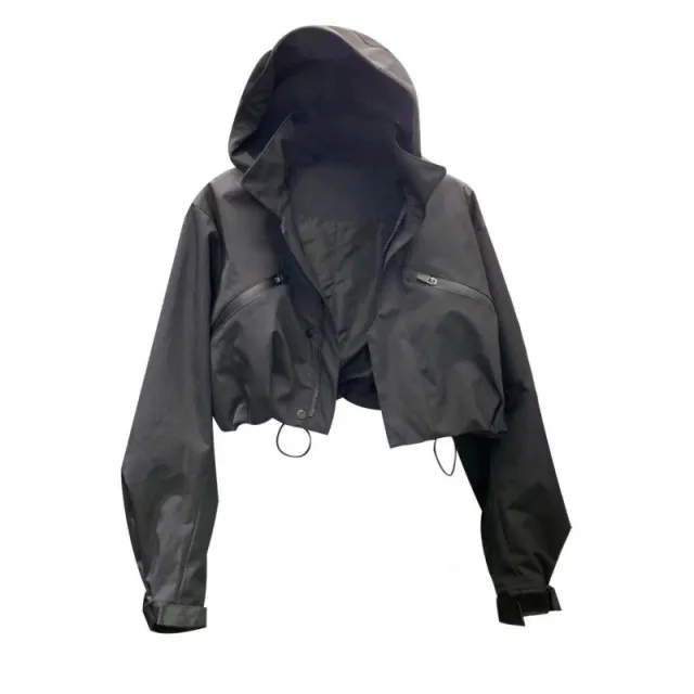 Fashion Hooded Stand Collar Overalls Jacket Women's Spring And Autumn New Black - Shop at LoveMi