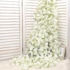 Home Wedding Pipe Wall Hanging Cherry Blossom Vine - White - View 1