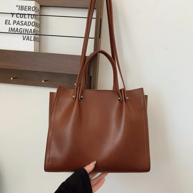 Casual High capacity Tote Shoulder Bag Brown - Shop at LoveMi